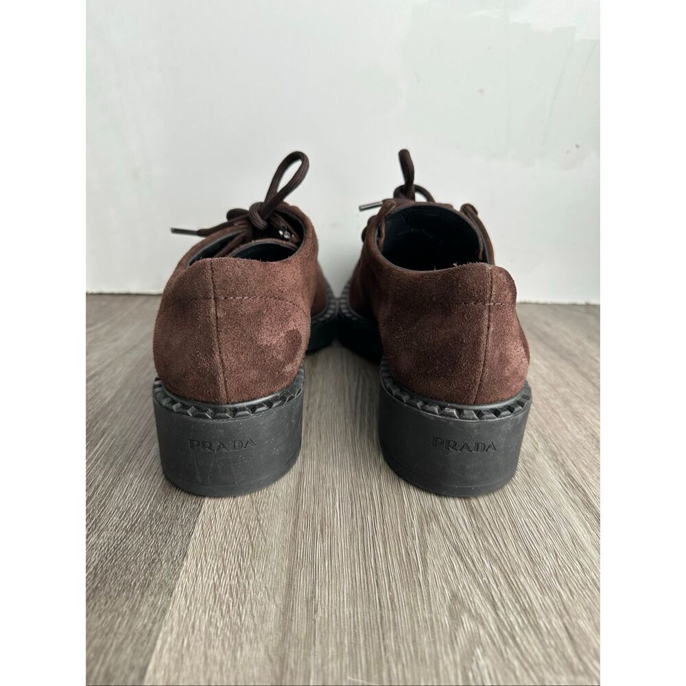 PRADA Chocolate suede loafers EU 39 / US 9 $1250 - Picture 13 of 16
